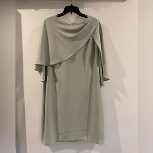 Ralph Lauren Draped Midi Dress in Sage